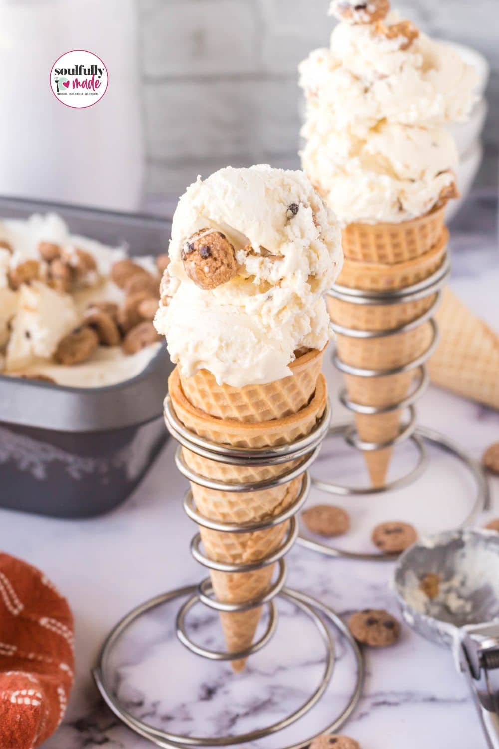 No Churn Chocolate Chip Cookie Ice Cream Soulfully Made