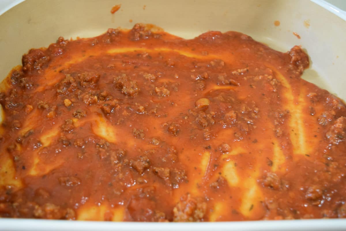 Bottom Layer of Lasagna Pan