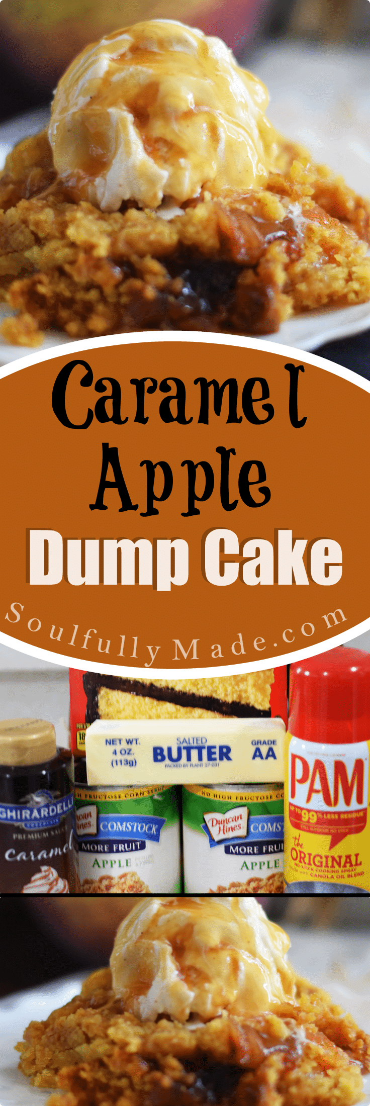 Caramel Apple Dump Cake - Soulfully Made