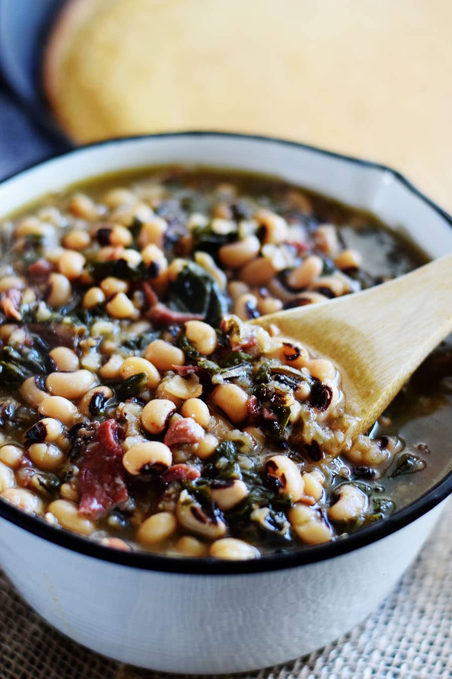 Instant Pot Black-Eyed Pea and Collard Green Soup | Soulfully Made