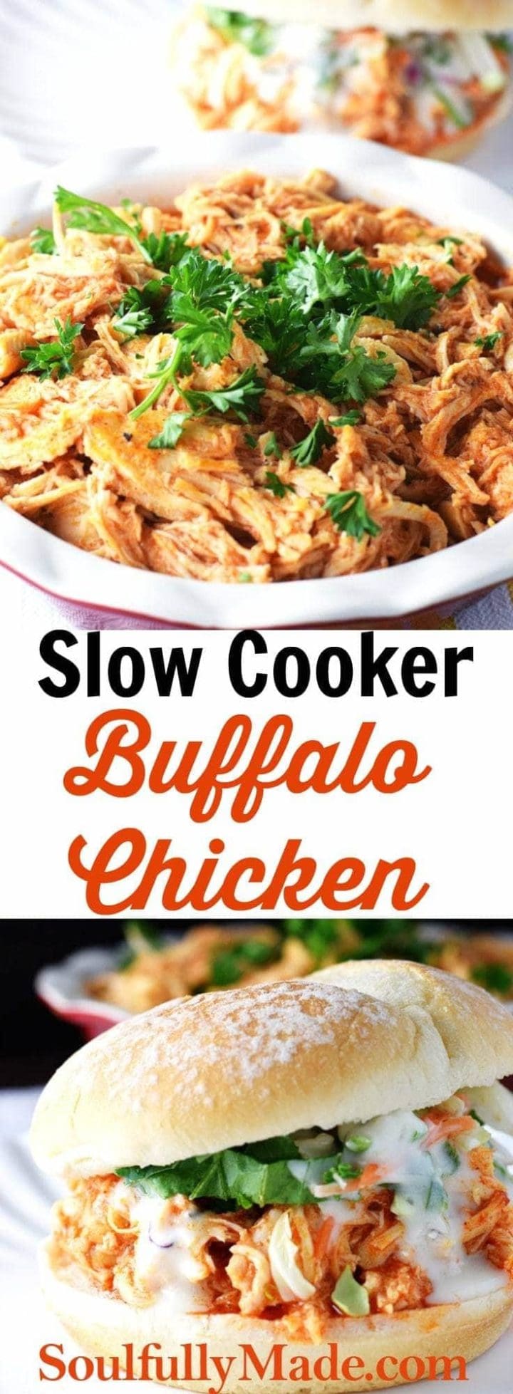 Slow Cooker Buffalo Chicken - Soulfully Made