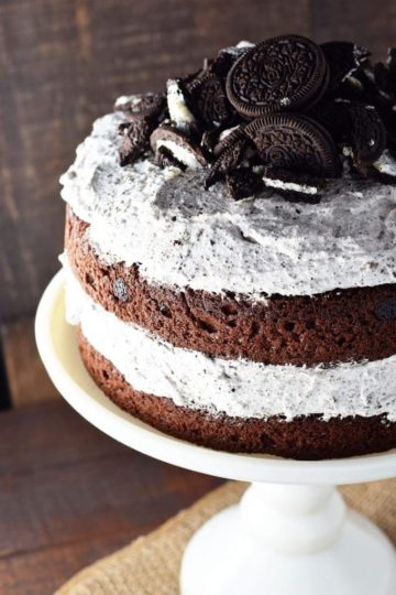 Chocolate Cake with Whipped Oreo Icing - Soulfully Made