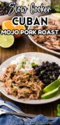 Slow cooker mojo Cuban pork roast Pinterest image.