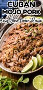 Slow cooker mojo Cuban pork roast Pinterest image.