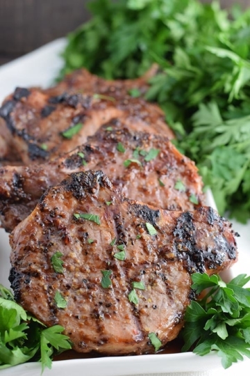 Grilled Sweet and Spicy Mustard Pork Chops - Soulfully Made