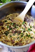 Instant Pot Creamy French Onion Ground Beef And Noodles - Soulfully Made