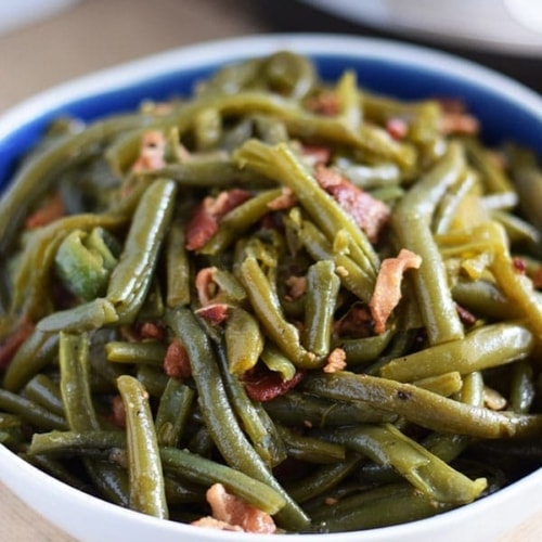 Instant Pot Southern Style Green Beans and Bacon - Soulfully Made