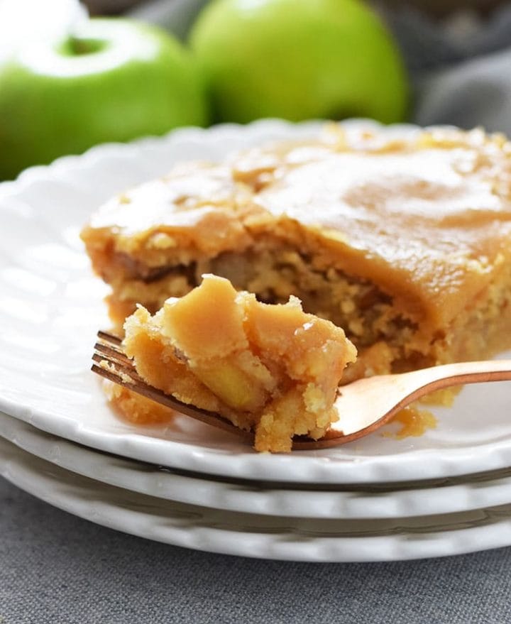 Fresh Apple Cake with Brown Sugar Glaze - Soulfully Made