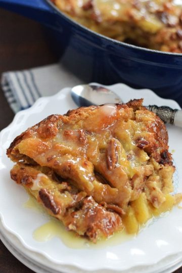 Bourbon Apple Pecan Bread Pudding - Soulfully Made