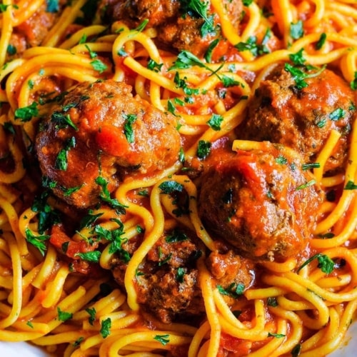 Instant pot spaghetti discount sauce with meatballs