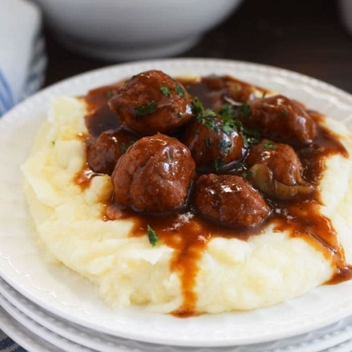 Instant Pot Meatballs and Gravy - Soulfully Made