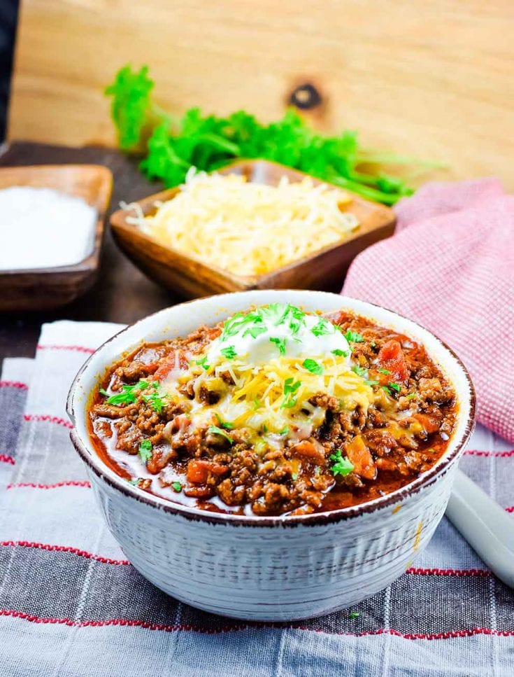 Keto Low Carb Beef Chili - Instant Pot or Crock Pot Recipe | Soulfully Made