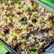 Ground Beef and Sausage Rice Casserole - Soulfully Made