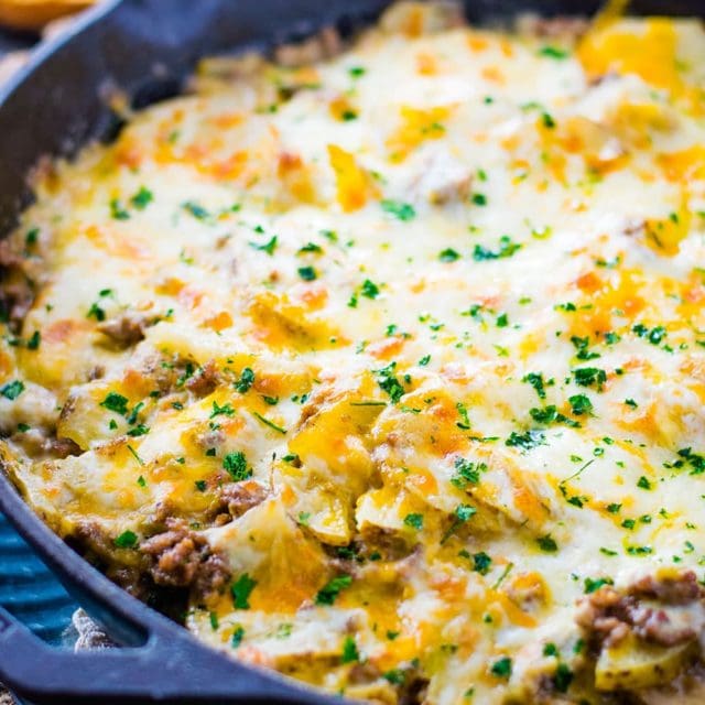 Easy Ground Beef and Potatoes Skillet - Soulfully Made