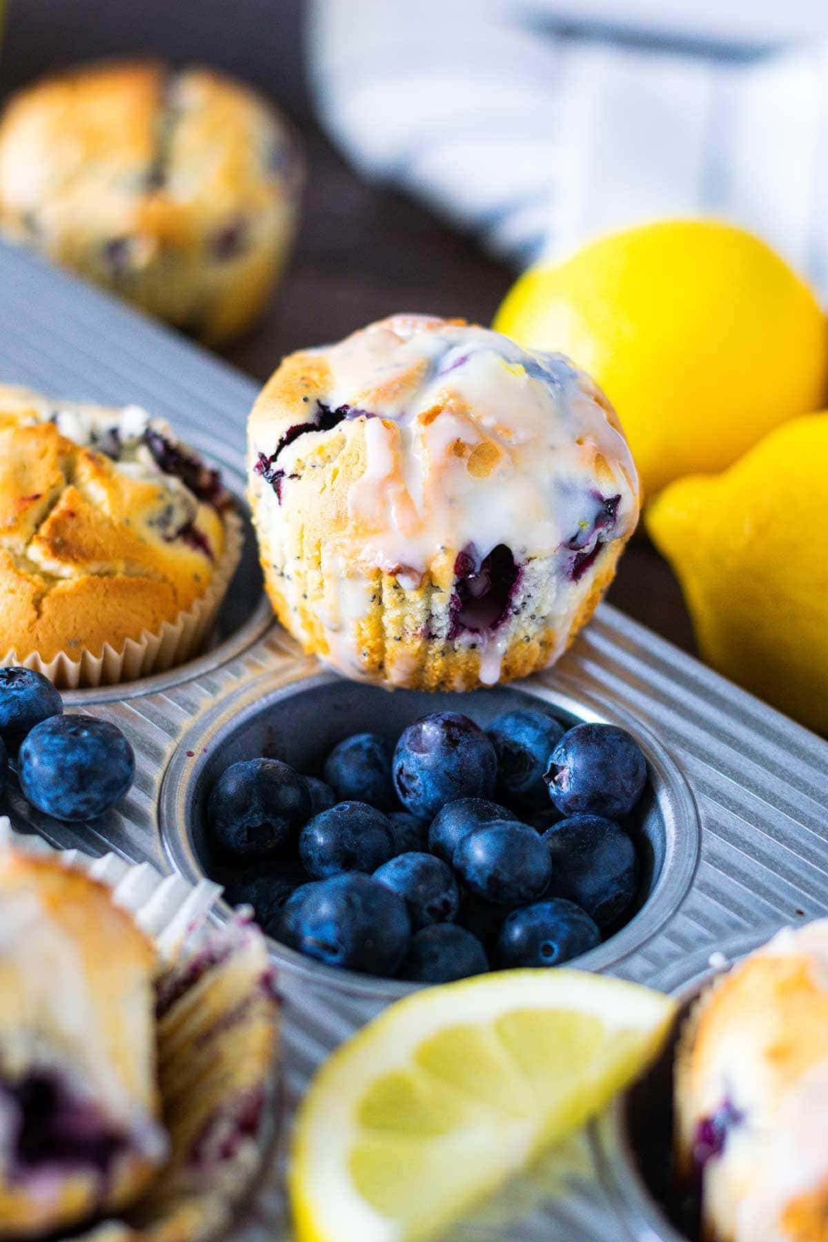 Blueberry Lemon Poppy Seed Muffins | Soulfully Made