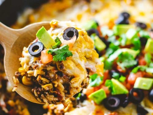 Chicken Taco and Rice Skillet Dinner