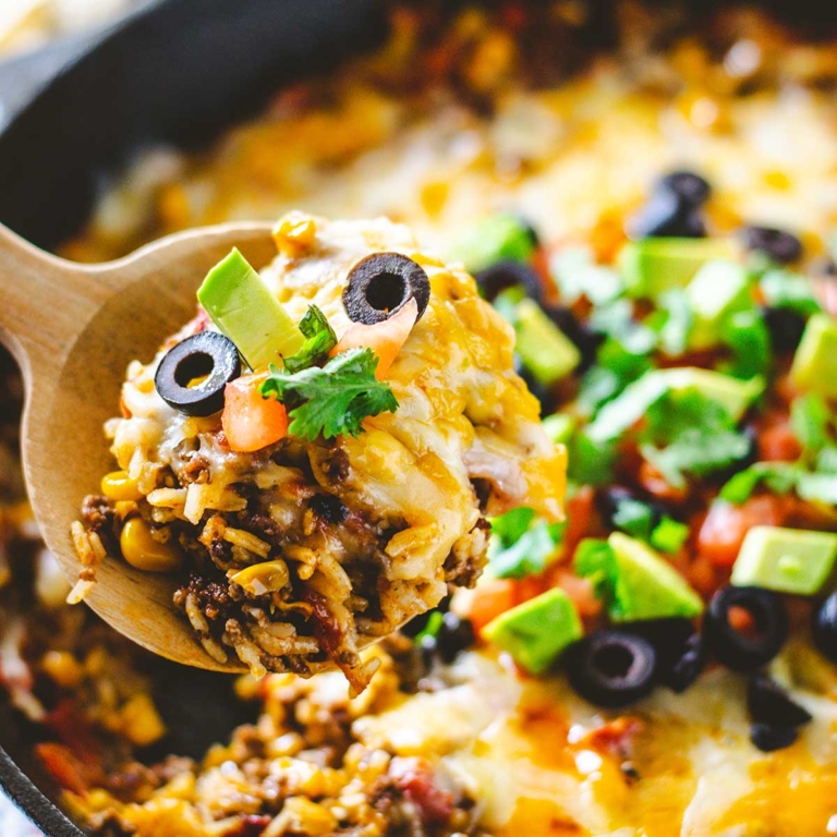 Mexican Beef And Rice Skillet - Soulfully Made