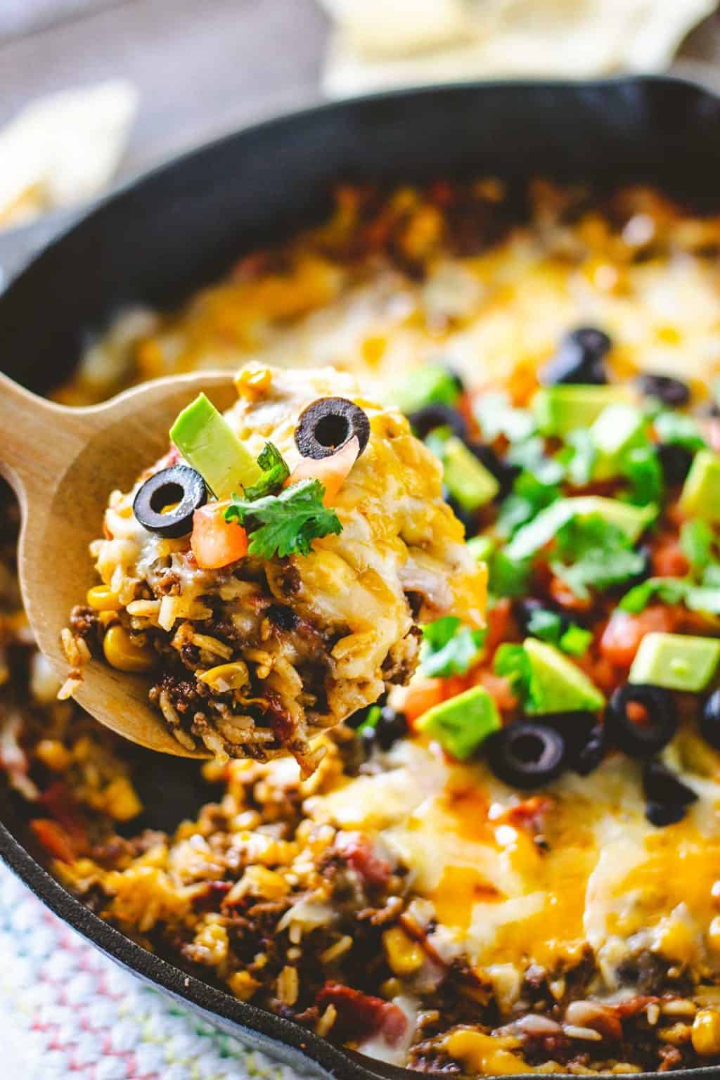 Mexican Beef And Rice Skillet - Soulfully Made