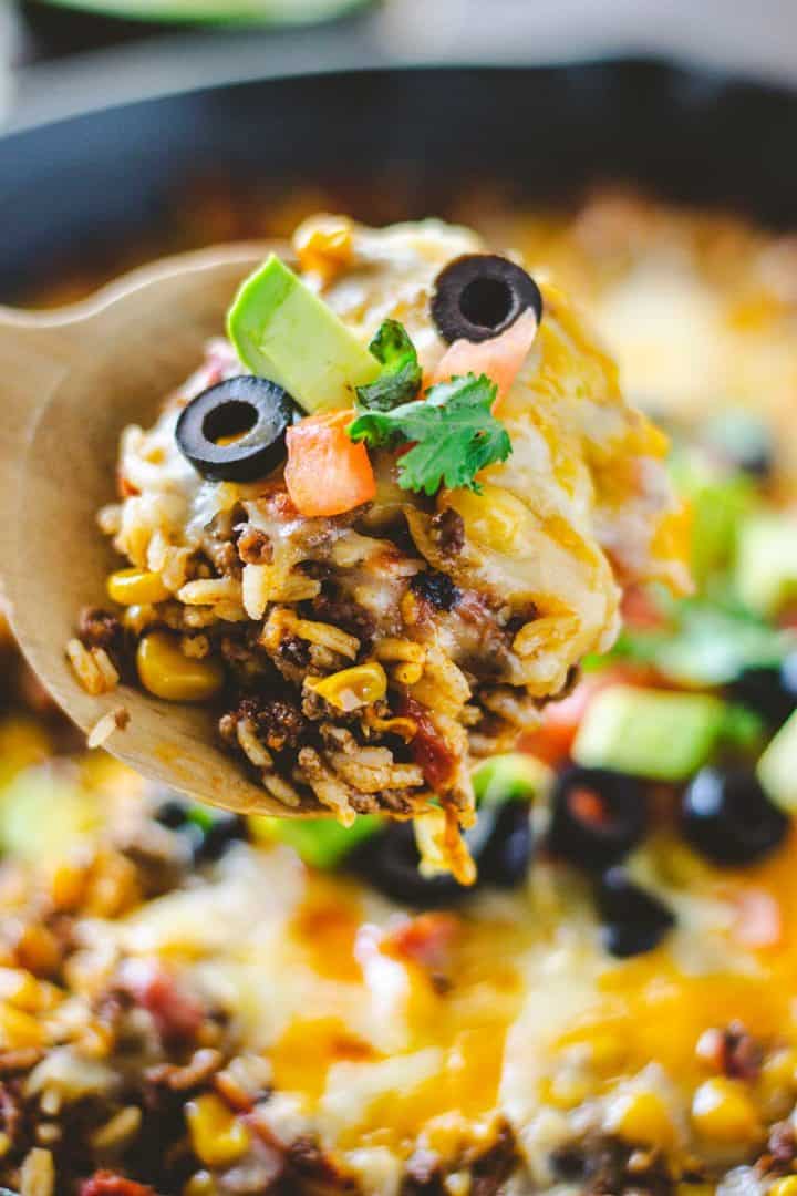 Mexican Beef And Rice Skillet - Soulfully Made