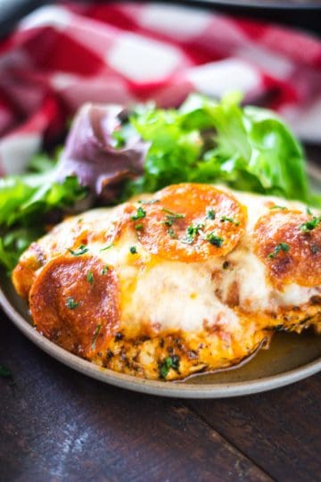 Stuffed Pizza Chicken Bake - Soulfully Made