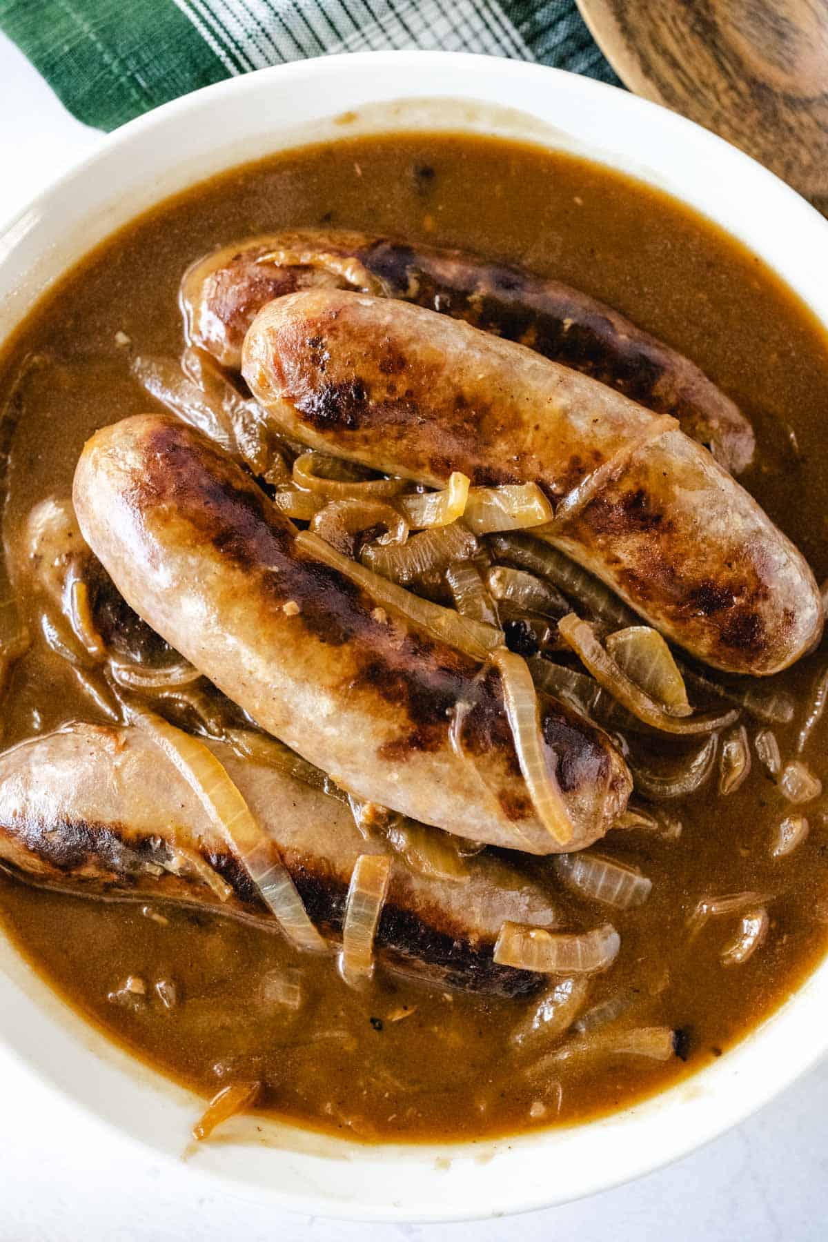 Sausages in Onion Gravy - My Fussy Eater
