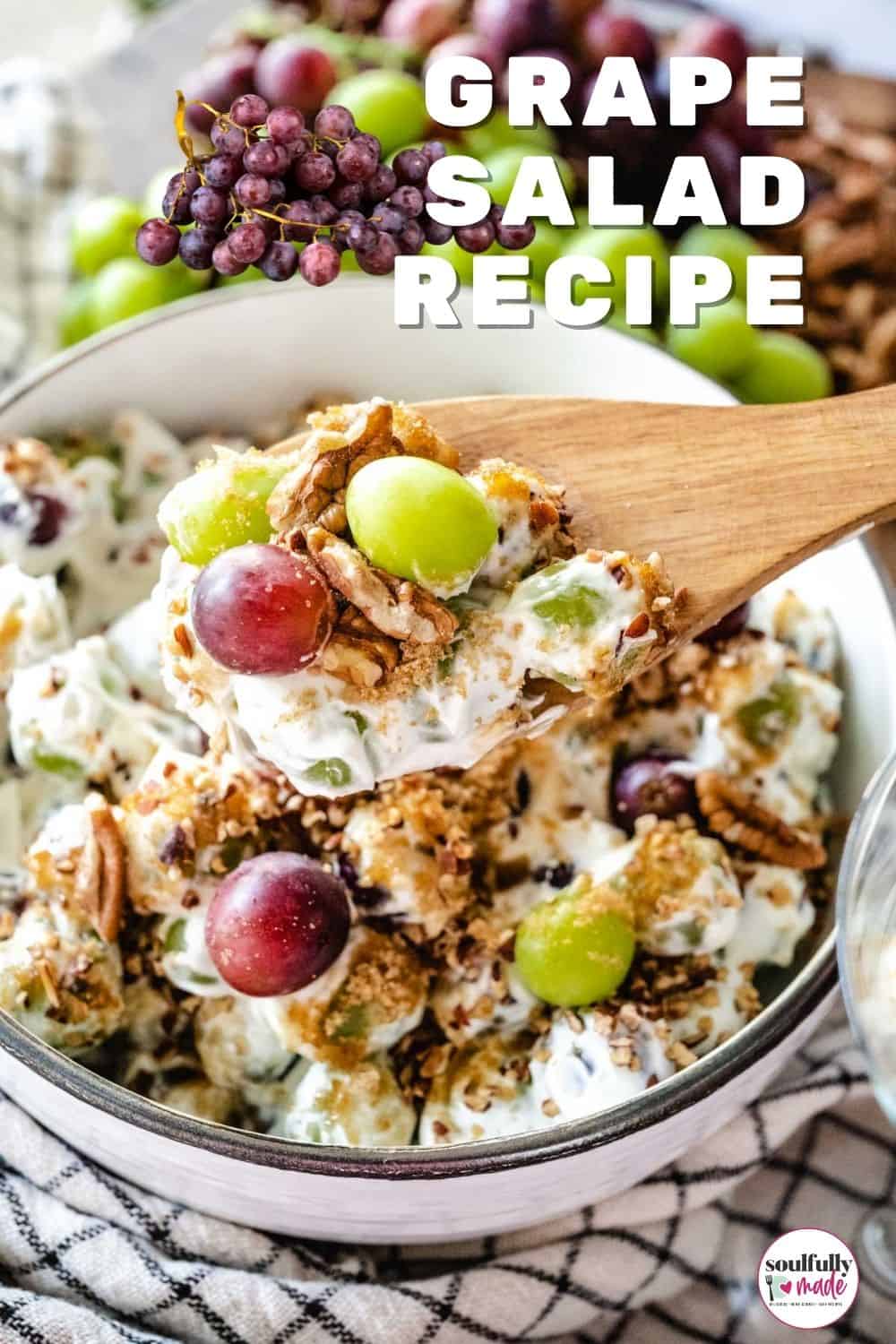 Creamy Grape Salad Recipe - Soulfully Made
