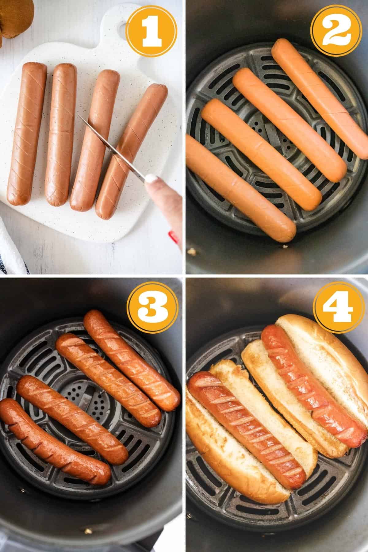 Air Fryer Hot Dogs Recipe - Tammilee Tips