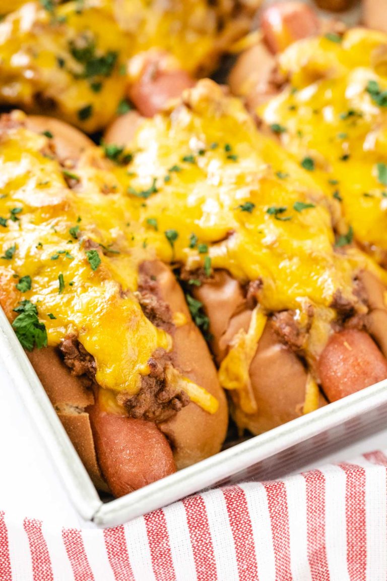 Baked Chili Cheese Dogs - Soulfully Made