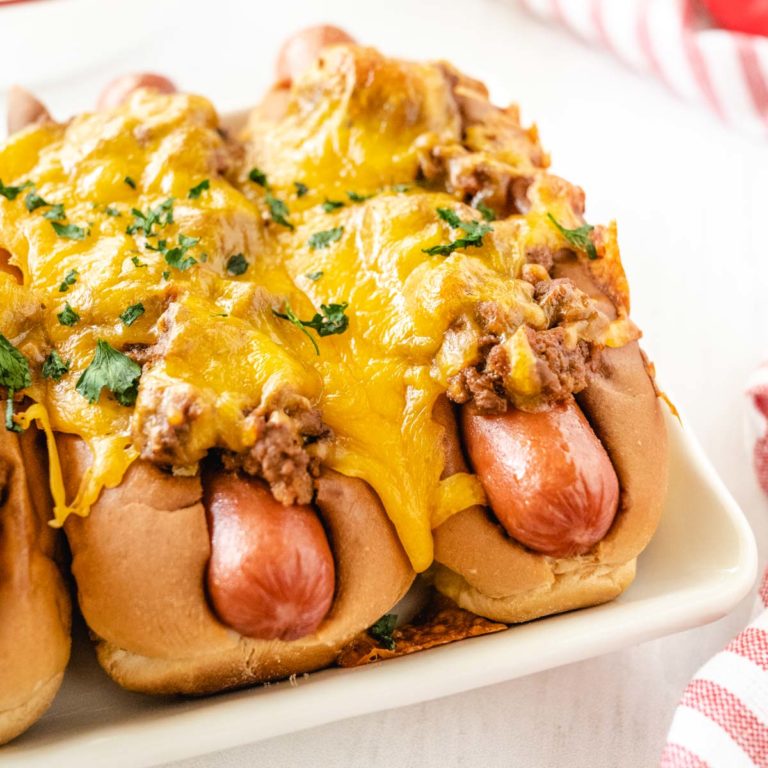 Baked Chili Cheese Dogs - Soulfully Made