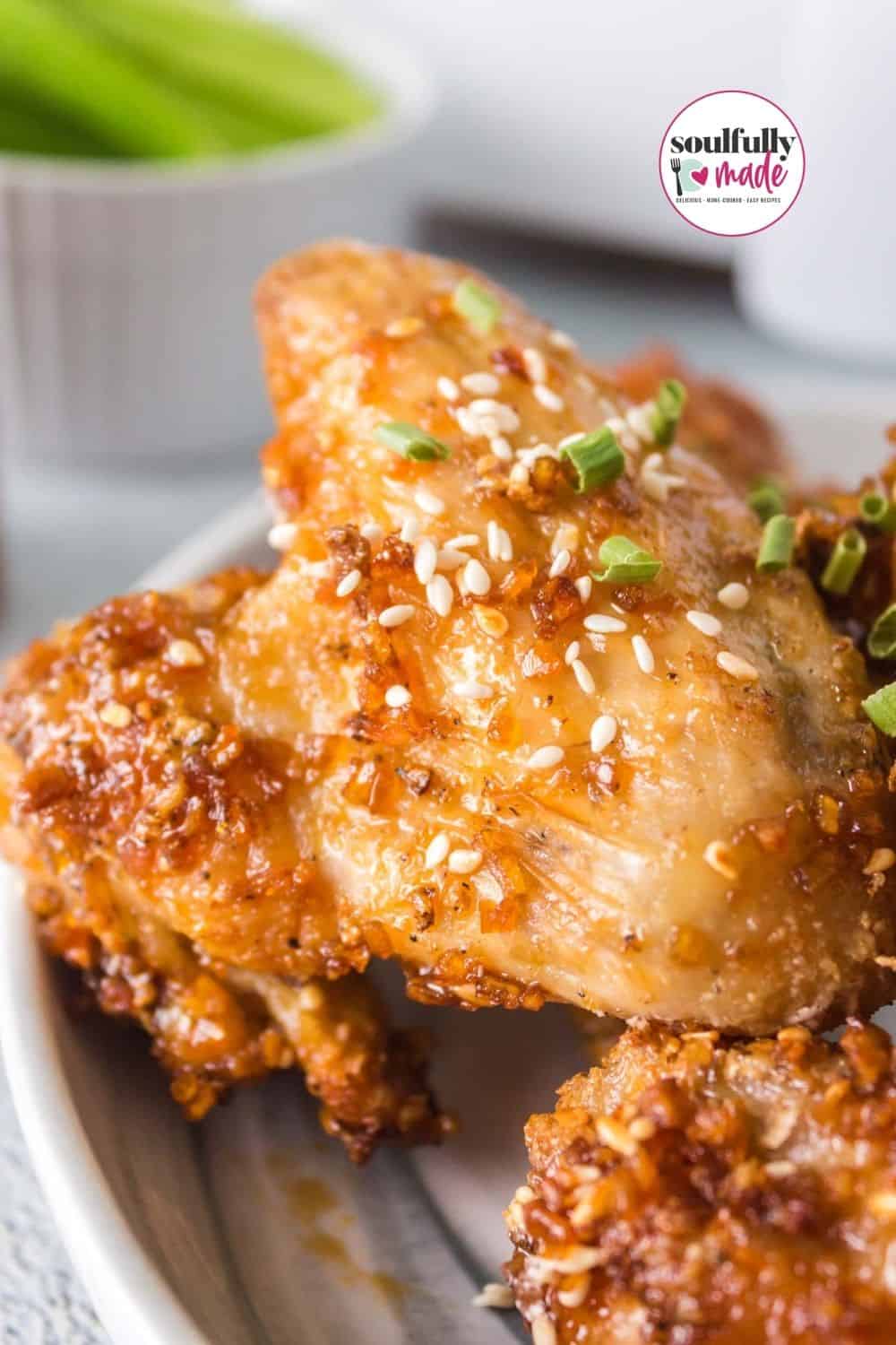 Air Fryer Honey Garlic Chicken Wings - Soulfully Made