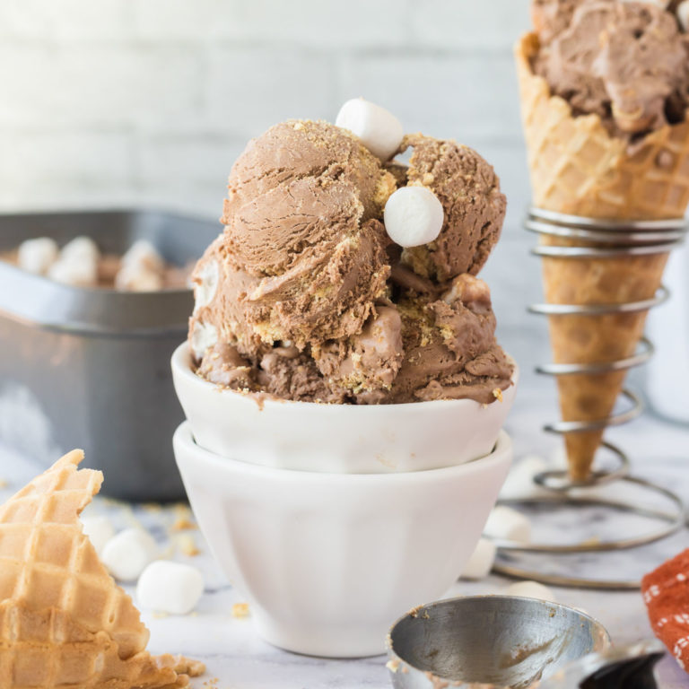 S'mores Ice Cream Recipe (No-Churn) - Soulfully Made