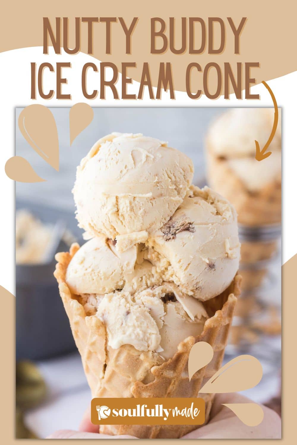 Nutty Buddy Ice Cream (No-Churn) - Soulfully Made