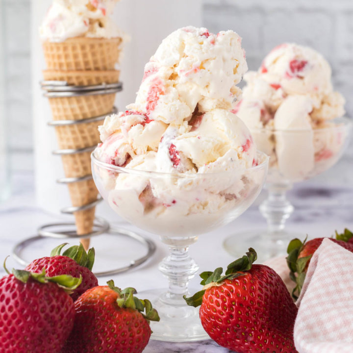 No Churn Strawberry Cheesecake Ice Cream Soulfully Made 6534