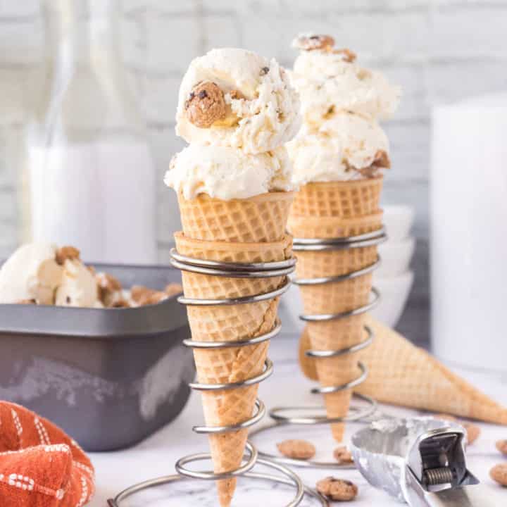 No-Churn Chocolate Chip Cookie Ice Cream - Soulfully Made