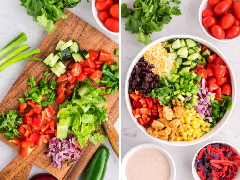 Tex-Mex Chicken Chopped Salad - Soulfully Made