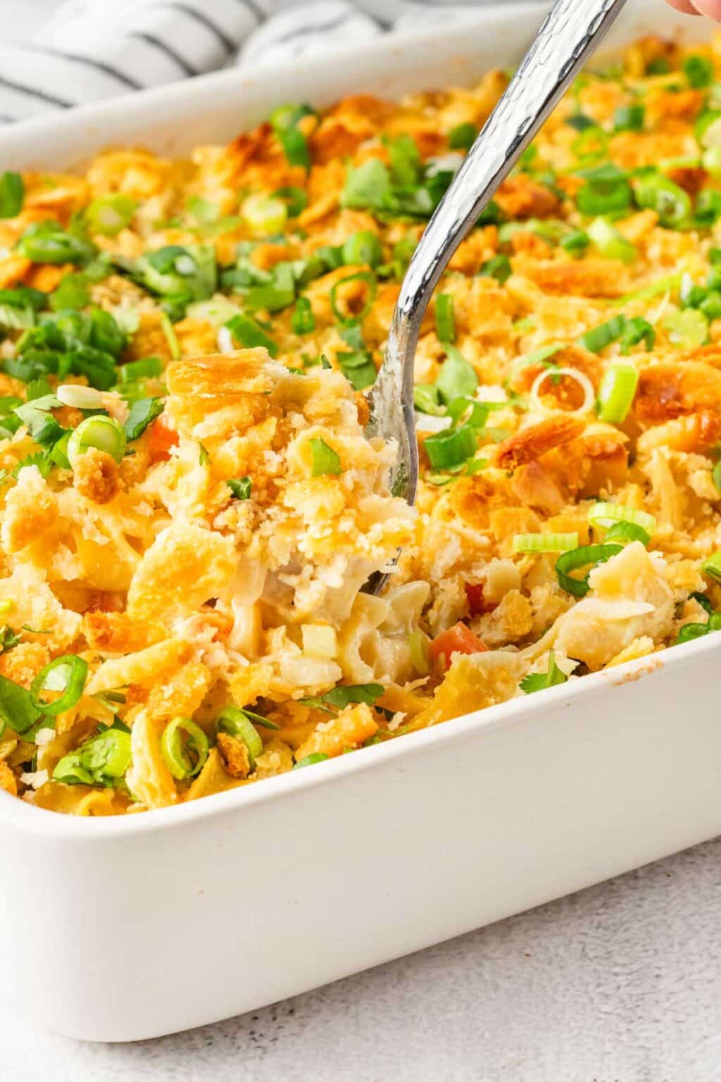 Creamy Chicken Noodle Casserole Recipe - Soulfully Made