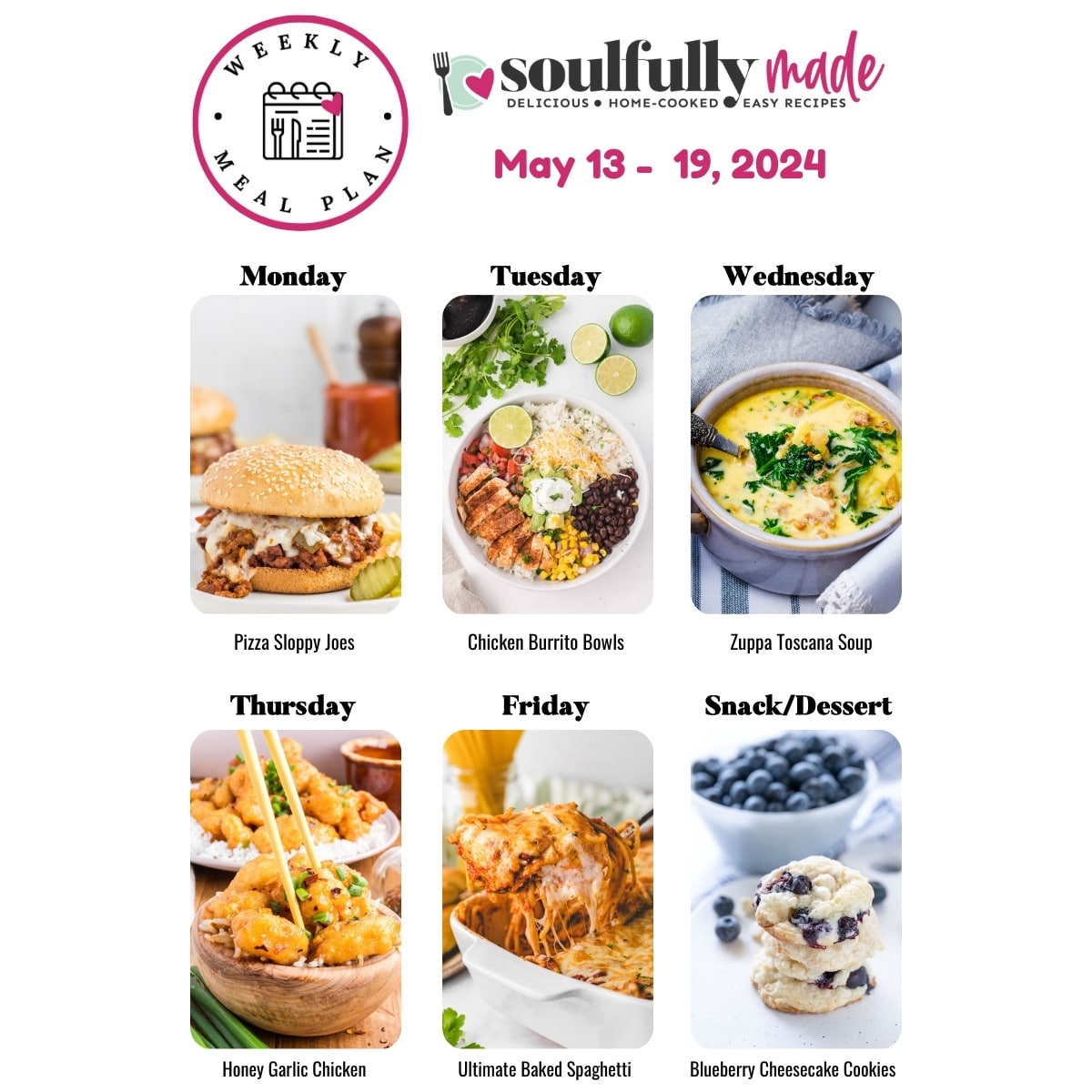 Weekly Meal Plan May 13, 2024