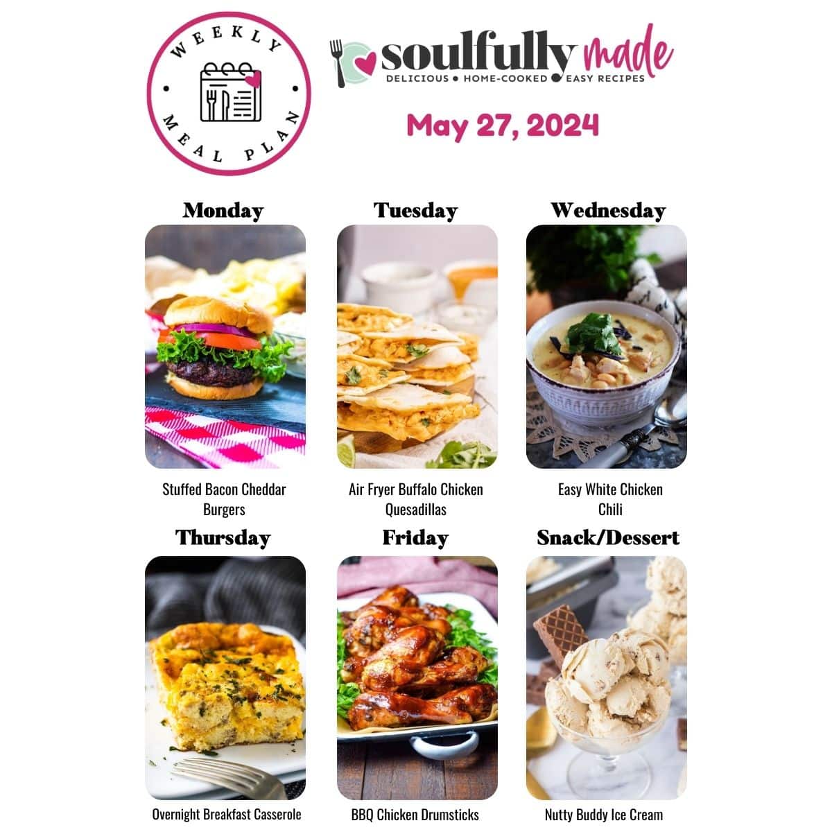Weekly Meal Plan May 27, 2024
