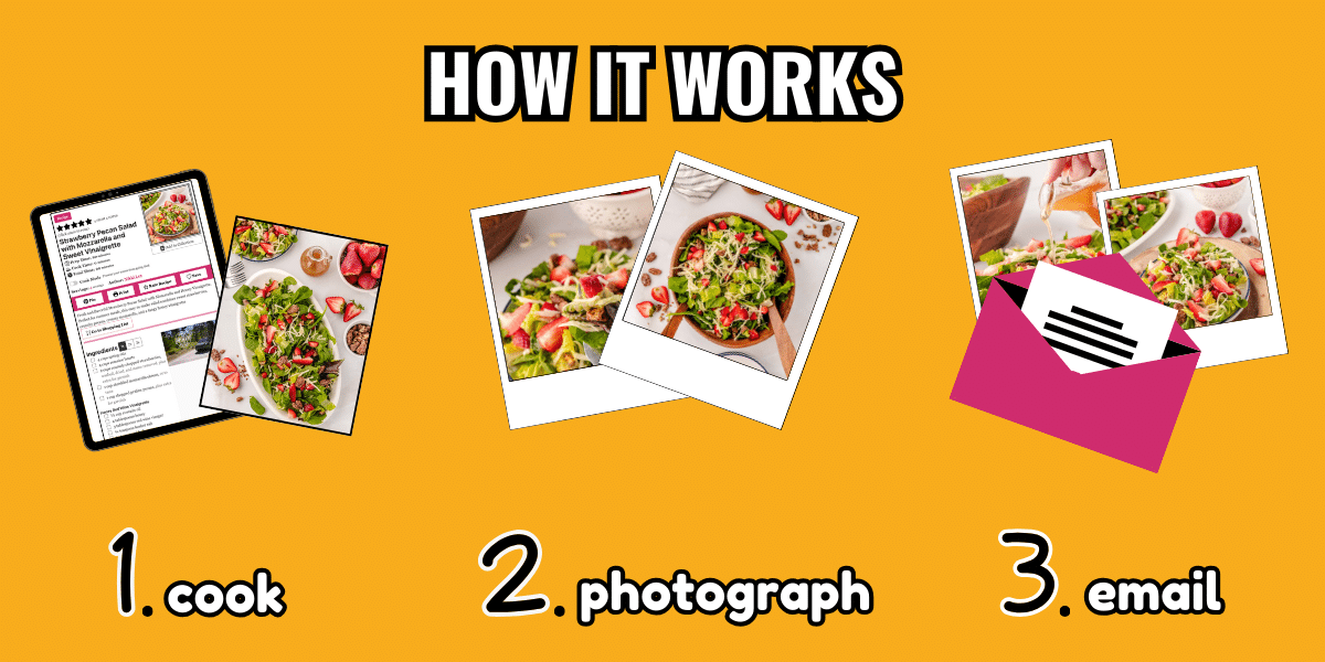 How the cooking club challenge works graphic image.