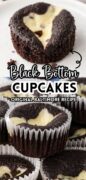 The best black bottom cupcakes recipe image of a counter full.