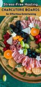 A how to assemble holiday charcuterie board image for Pinterest.