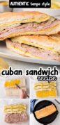 Cuban sandwich Pinterest image.