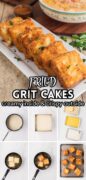 Fried grit cakes, Pinterest image.