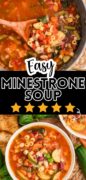 Minestrone soup, Pinterest image.