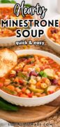 Minestrone soup, Pinterest image.