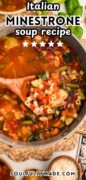 Minestrone soup, Pinterest image.