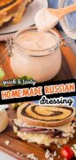 Homemade Russian dressing Pinterest image.