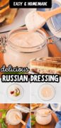 Homemade Russian dressing Pinterest image.