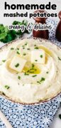 Homemade mashed potatoes Pinterest image.