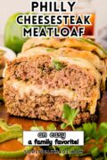 Philly Cheesesteak meatloaf Pinterest image